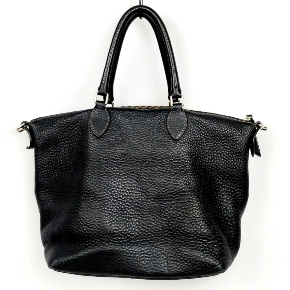 Dooney & Bourke Satchel Crossbody Pebbled Leather Double Pocket Zip Top Slouchy